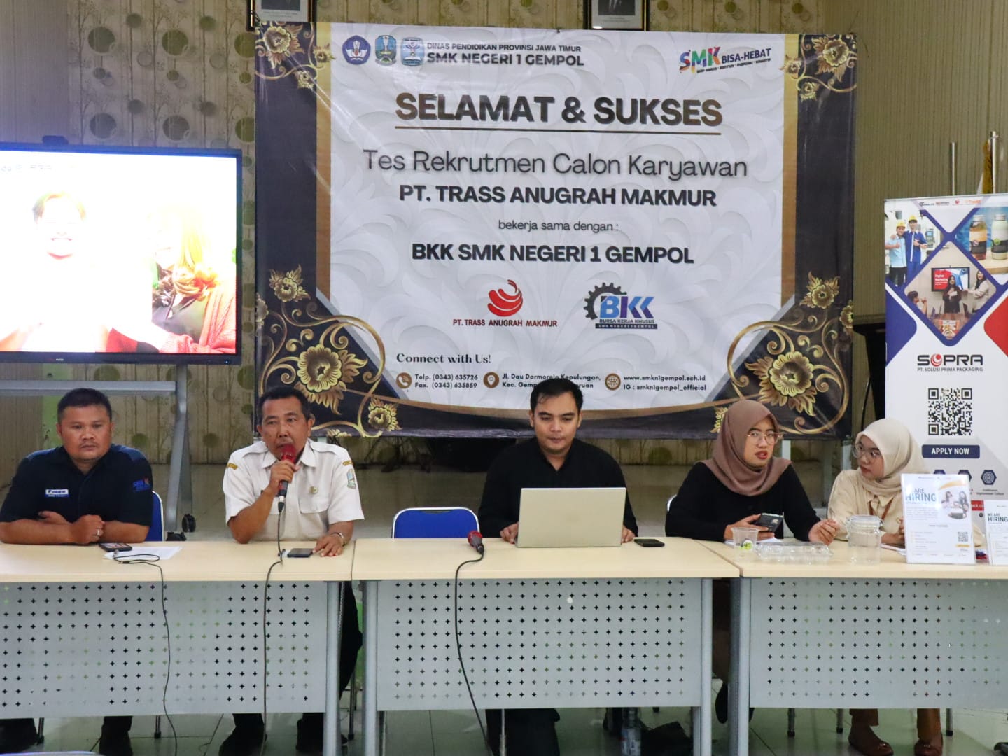 PT. Trass Anugrah Makmur Adakan Rekrutmen di SMKN 1 Gempol